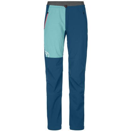 Pantaloni da donna Ortovox Berrino Pants W blu petrol blue