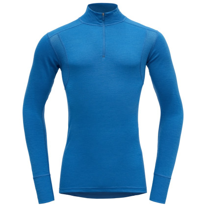 Maglietta da uomo Devold Hiking Half Zip Neck blu Skydiver