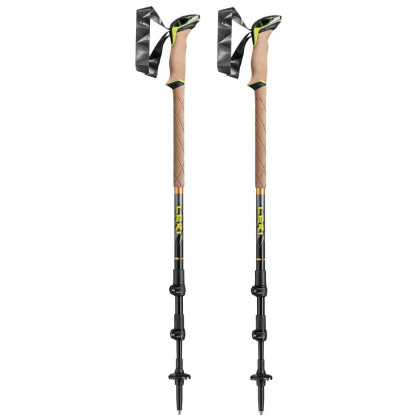 Bastoncini da trekking Leki Sherpa nero/marrone dark anthracite-copper-neonyellow