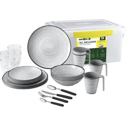 Set di stoviglie Brunner Tivoli All Inclusive bianco/nero