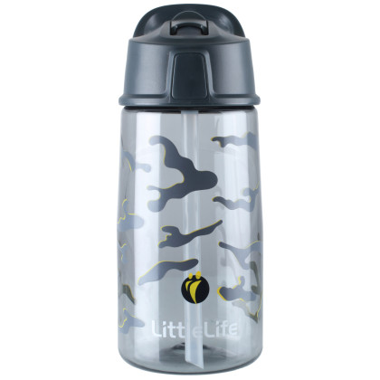 Bottiglia per bambini LittleLife Water Bottle 550 ml nero camo