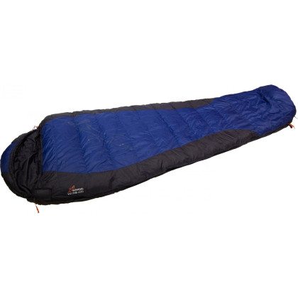 Sacco a pelo in piuma Warmpeace Viking 600 170 cm wide blu ShadowBlue/Gray/Black