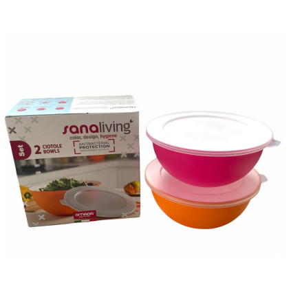 Set di ciotole Omada Sanaliving Bowls Set 1,7L + 1,7L & 2x lids