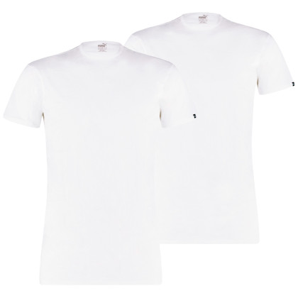 Maglia termica da uomo Puma Basic 2P Crew Tee bianco White