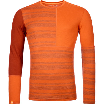 Maglietta funzionale da uomo Ortovox 185 Rock'N'Wool Long Sleeve arancione desert orange