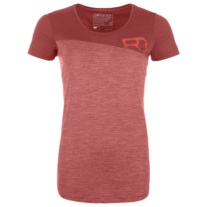 Maglietta da donna Ortovox 150 Cool Logo Ts W 2023 rosso blush