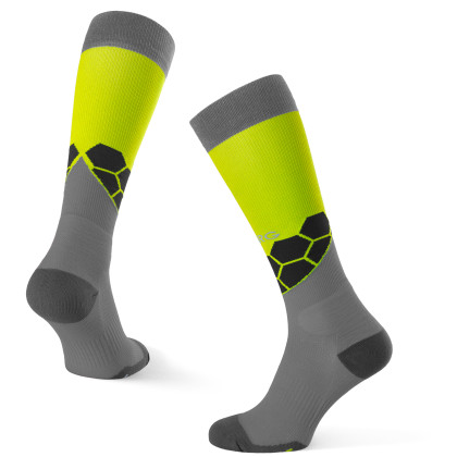 Calze a compressione Warg Runner M verde/grigio lime/grey