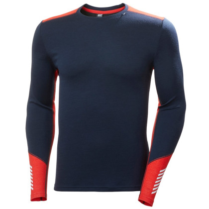 Maglietta funzionale da uomo Helly Hansen Lifa Merino Midweight Crew blu scuro Navy