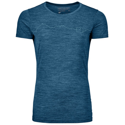 Maglietta sportiva da donna Ortovox 150 Cool Mountain Ts W blu petrol blue blend