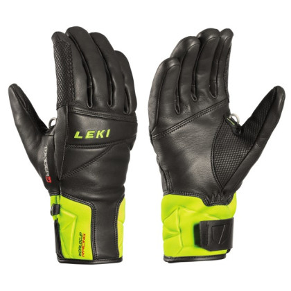 Guanti da sci Leki Worldcup Race Speed 3D nero/giallo black-ice lemon