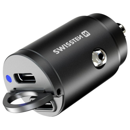 Adattatore da auto Swissten Car Charger 45W nero Black