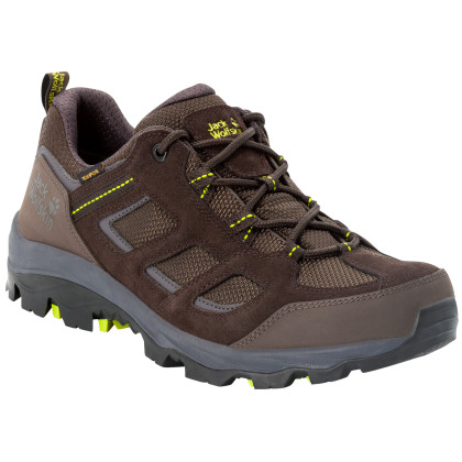 Scarpe da uomo Jack Wolfskin Vojo 3 Texapore Low M verde/marrone dark brown / lime