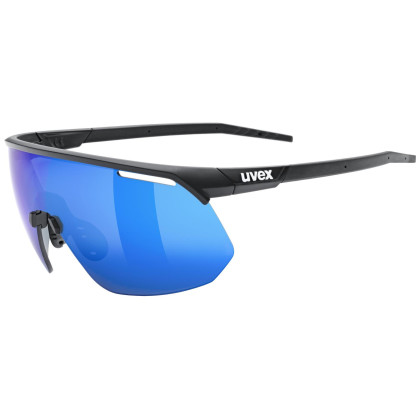 Occhiali sportivi Uvex Pace One nero Black Matt/Mirror Blue