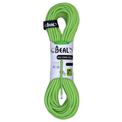 Corda da arrampicata Beal Wall School 10,2 mm (40 m) verde green