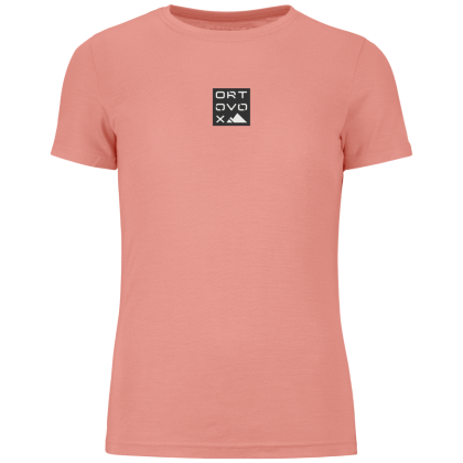 Maglietta da donna Ortovox 185 Merino Square T-shirt Women's rosa Bloom