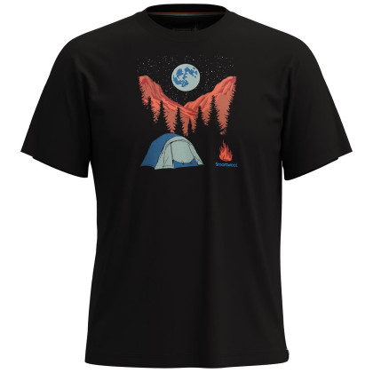 Maglietta Smartwool Night Camp Short Sleeve Graphic Tee nero black