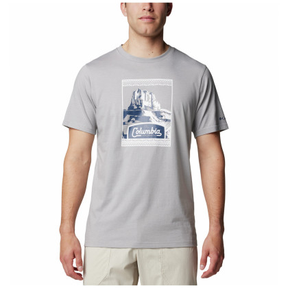 Maglietta da uomo Columbia Csc™ Seasonal Logo Tee grigio Columbia Grey Hthr, Arid Trails