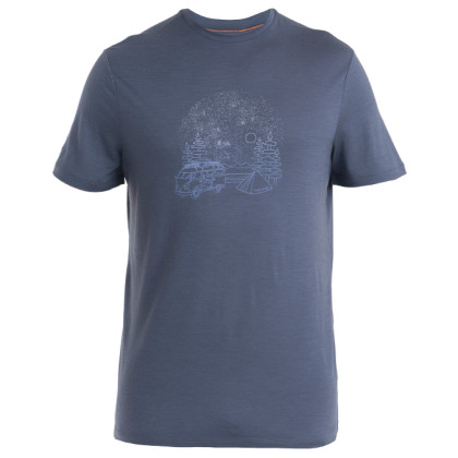 Maglietta da uomo Icebreaker Men Merino 150 Tech Lite III SS Tee Van Camp grigio Graphite