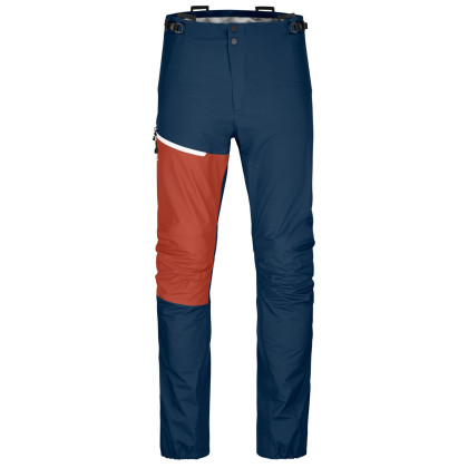 Pantaloni da uomo Ortovox Westalpen 3L Light Pants M blu/rosso deep ocean