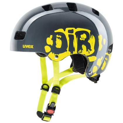 Casco da ciclismo per bambini Uvex Kid 3 grigio/giallo DirtbikeGreyLime