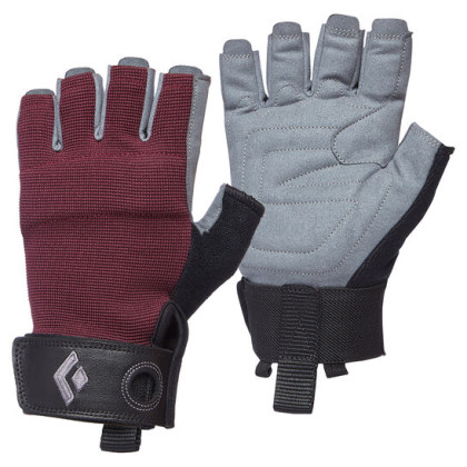 Guanti da ferrata Black Diamond W'S Crag Half-Finger Gloves rosso Bordeaux