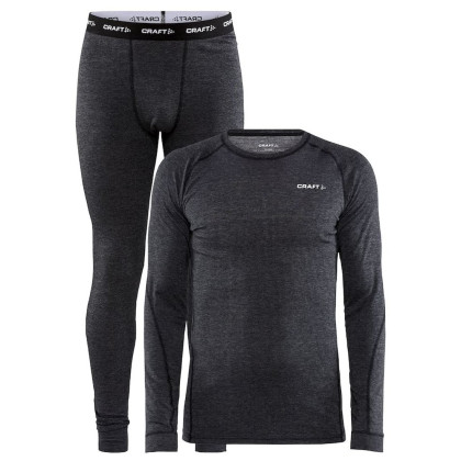 Set sportivo da uomo Craft Core Wool Merino grigio Blackmelange