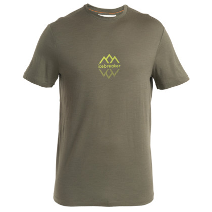 Maglietta da uomo Icebreaker Men Merino 150 Tech Lite III SS Tee Icebreaker Logo Reflections verde Loden