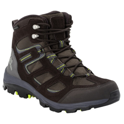 Scarpe da uomo Jack Wolfskin Vojo 3 Texapore Mid M giallo/marrone dark brown / lime