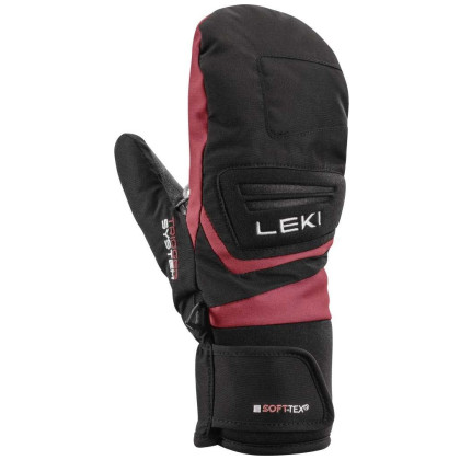 Guanti da sci per bambini Leki Griffin 3D Junior Mitt nero/rosa black-rosé