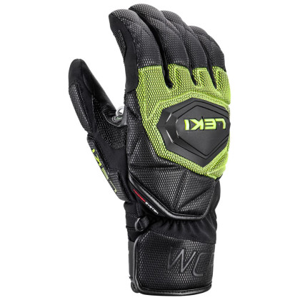 Guanti da sci Leki WCR Coach 3D nero/verde black-ice lemon