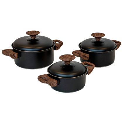 Set di pentole Bo-Camp Stewart 3 pcs nero/marrone Black