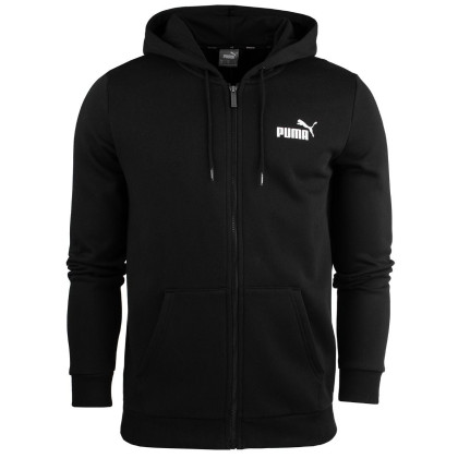 Felpa da uomo Puma ESS Small Logo FZ Hoodie FL nero black