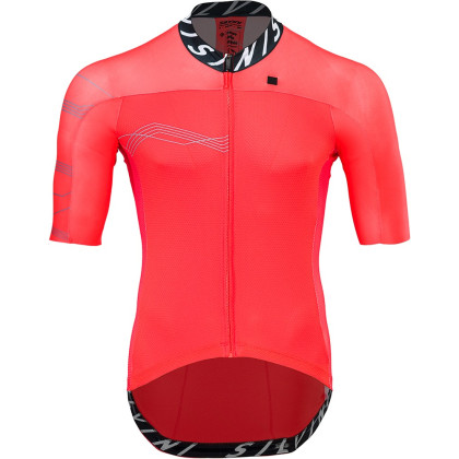 Maglia da ciclismo da uomo Silvini Stelvio argento/rosso RubyBlack