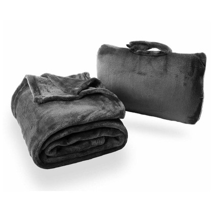 Coperta da viaggio Cabeau Fold 'n Go Blanket nero Charcoal