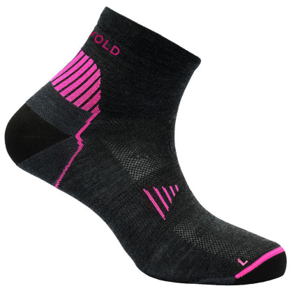 Calze Devold Running Merino Ankle Sock Wmn rosa/grigio Dark Grey