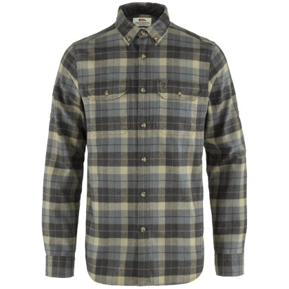 Camicia da uomo Fjällräven Singi Heavy Flannel Shirt M grigio Super Grey-Stone Grey