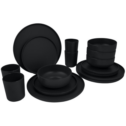 Set di stoviglie Bo-Camp Patom 16 ks nero Black