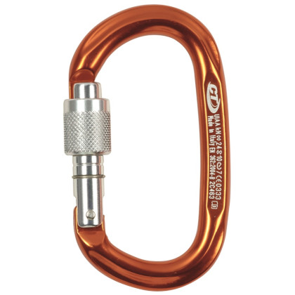 Moschettone Climbing Technology Pillar SG arancione lobster