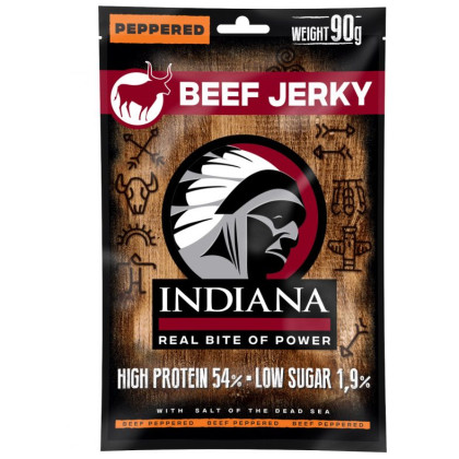 Carne secca Indiana Jerky Beef Peppered 90g