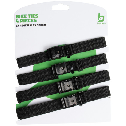 Cinghie Bo-Camp Bike Ties 18 mm set 4 pcs nero Black