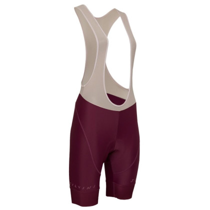 Pantaloncini da ciclismo da donna Silvini Suela BIB bordeaux plum-cream