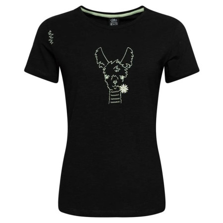 Maglietta da donna Chillaz Valencia Happy Alpaca nero Black