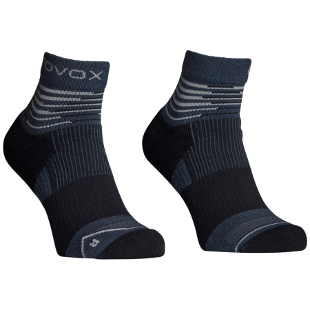 Calze in lana merino da donna Ortovox All Mountain Quarter Socks W nero/grigio Black Raven
