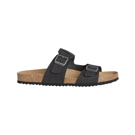 Pantofole da uomo Geox U Sandal Ghita nero BLACK