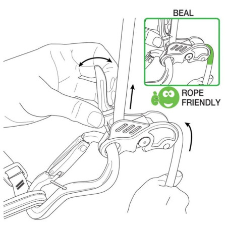 Assicuratore con sistema frenante Beal Birdie