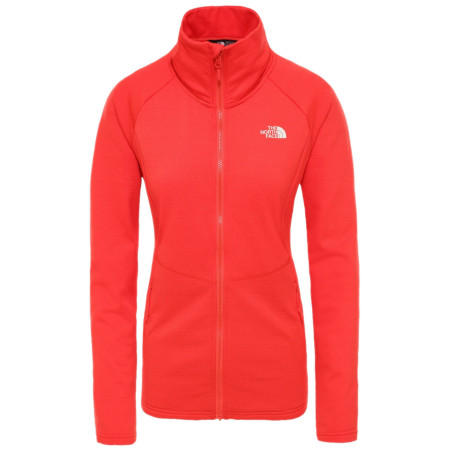 Felpa da donna The North Face Quest Grid Midlayer rosso JuicyRed