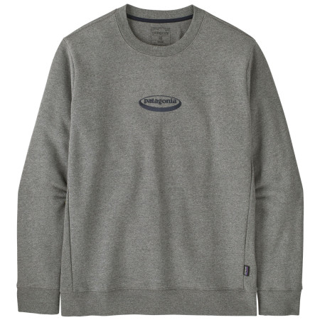 Felpa da uomo Patagonia Men's '95 Oval Logo Uprisal Crew Sweatshirt grigio Gravel Heather