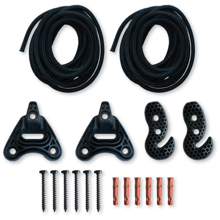 Fissaggio della rete La Siesta Uchycení sítě Universal Rope nero Black