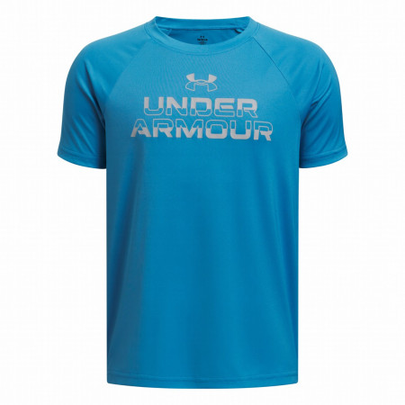 Maglietta da bambino Under Armour Tech Split Wordmark SS-BLU blu Blue