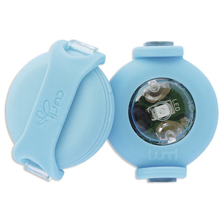 Luce per cani Curli Luumi LED azzurro cyan